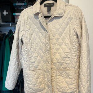 Cream Quilted Van Heusen coat
